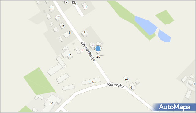 Golasowice, Słowackiego Juliusza, 2C, mapa Golasowice