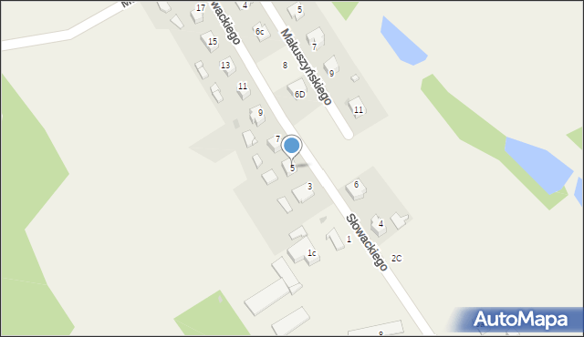 Golasowice, Słowackiego Juliusza, 5, mapa Golasowice