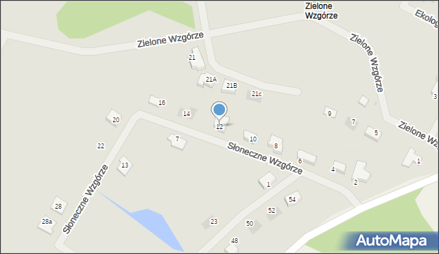 Goleniów, Słoneczne Wzgórze, 12, mapa Goleniów