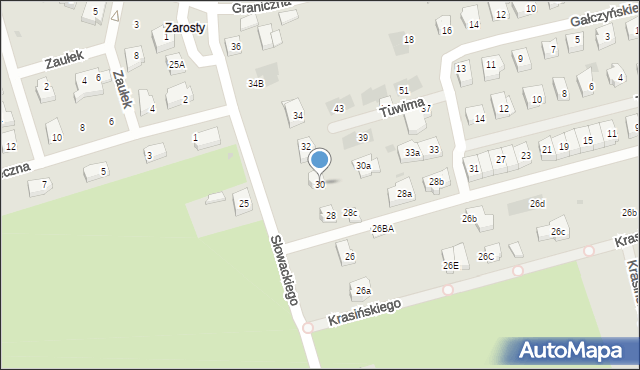 Goleniów, Słowackiego Juliusza, 30, mapa Goleniów