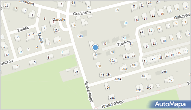 Goleniów, Słowackiego Juliusza, 32, mapa Goleniów