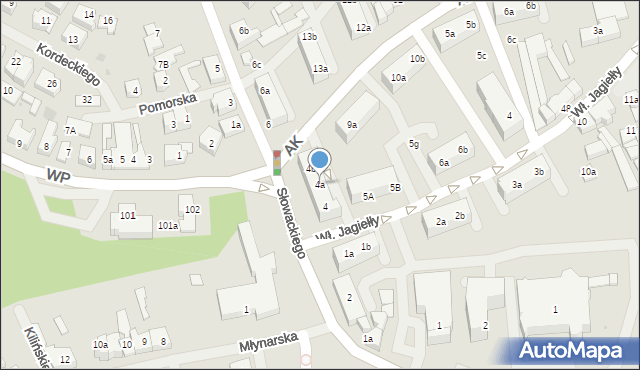 Goleniów, Słowackiego Juliusza, 4a, mapa Goleniów