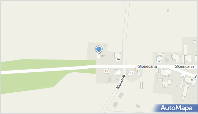 Golice, Słoneczna, 18, mapa Golice