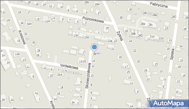 Grodzisk Mazowiecki, Słonecznikowa, 16, mapa Grodzisk Mazowiecki