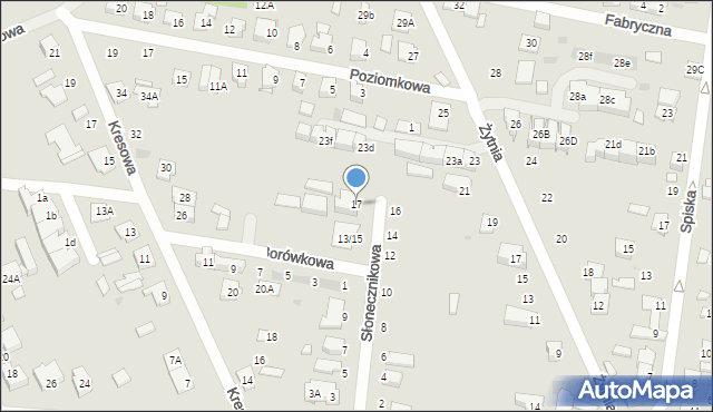 Grodzisk Mazowiecki, Słonecznikowa, 17, mapa Grodzisk Mazowiecki