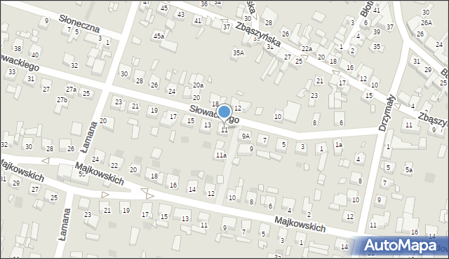 Grodzisk Wielkopolski, Słowackiego Juliusza, 11, mapa Grodzisk Wielkopolski