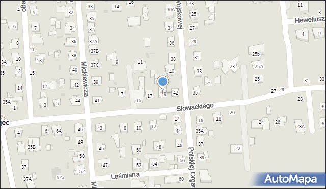 Grójec, Słowackiego Juliusza, 19, mapa Grójec