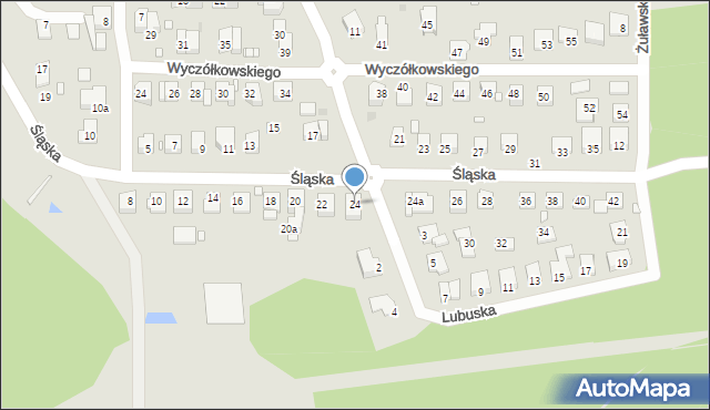 Grudziądz, Śląska, 24, mapa Grudziądza