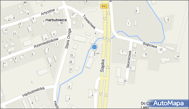 Harbutowice, Śląska, 2, mapa Harbutowice