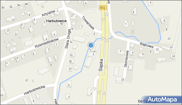 Harbutowice, Śląska, 2a, mapa Harbutowice