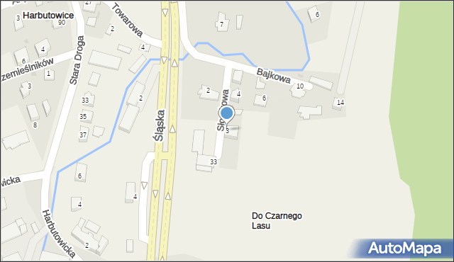 Harbutowice, Słomkowa, 3, mapa Harbutowice