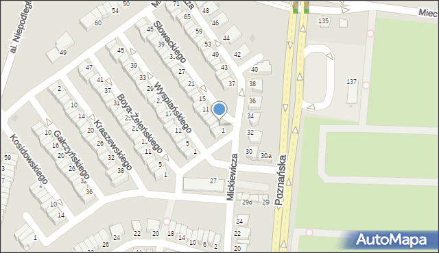 Inowrocław, Słowackiego Juliusza, 3, mapa Inowrocławia