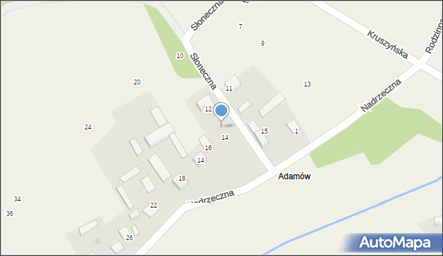 Jamno, Słoneczna, 16, mapa Jamno