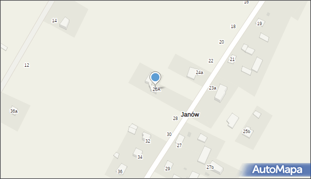 Janów, Słowackiego Juliusza, 26A, mapa Janów