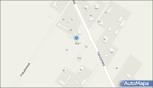 Janówek, Słoneczna, 57a, mapa Janówek