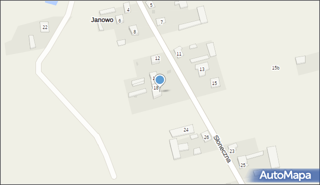 Janowo, Słoneczna, 20, mapa Janowo