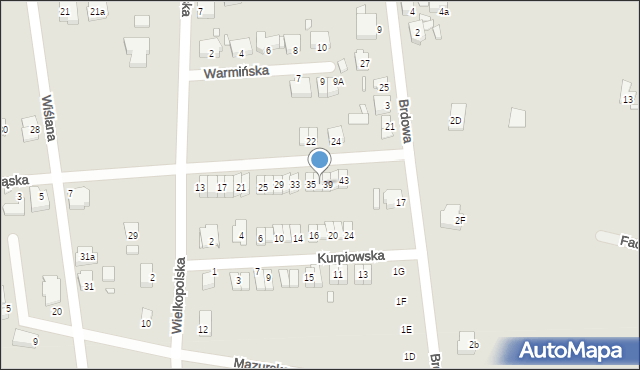 Jarocin, Śląska, 37, mapa Jarocin