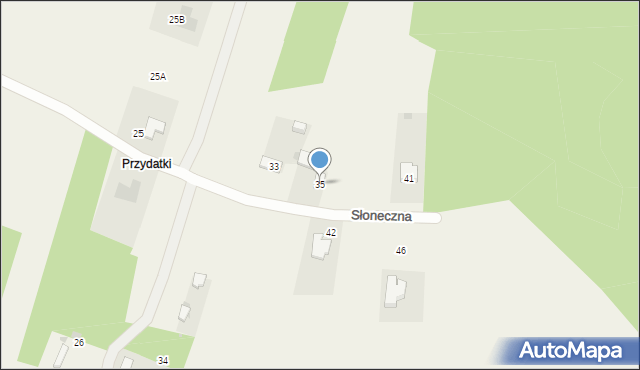 Jarosty, Słoneczna, 35, mapa Jarosty