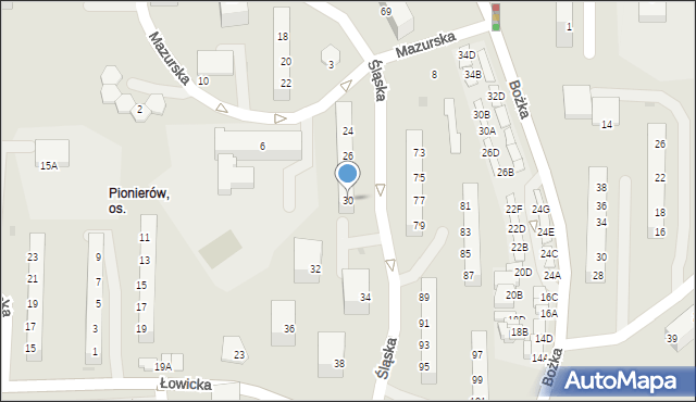 Jastrzębie-Zdrój, Śląska, 30, mapa Jastrzębie-Zdrój