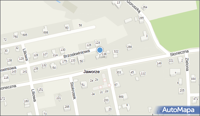 Jaworze, Słoneczna, 137, mapa Jaworze