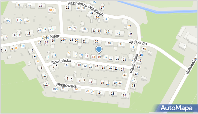 Jaworzno, Słowiańska, 15, mapa Jaworzno