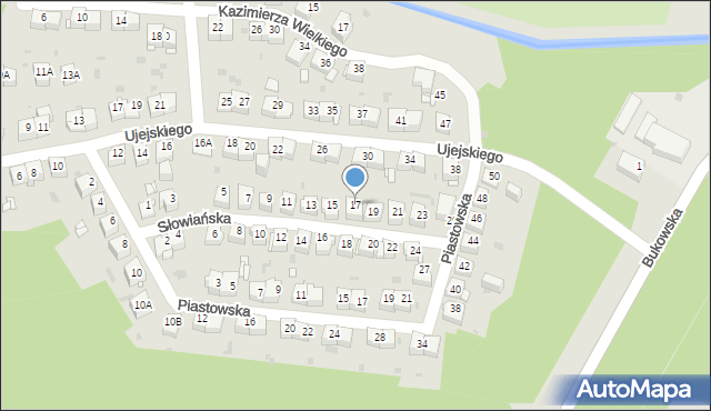 Jaworzno, Słowiańska, 17, mapa Jaworzno