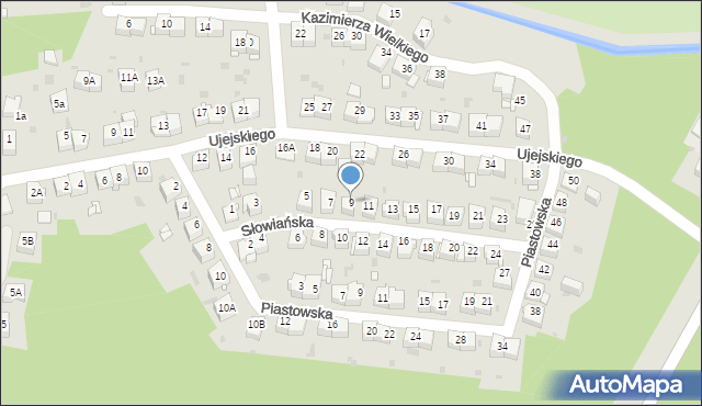 Jaworzno, Słowiańska, 9, mapa Jaworzno