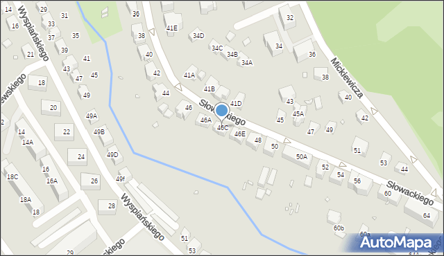 Jelenia Góra, Słowackiego Juliusza, 46C, mapa Jelenia Góra