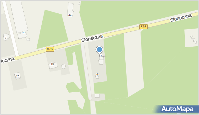 Jeżewice, Słoneczna, 9, mapa Jeżewice