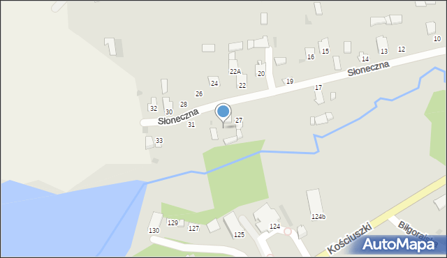 Józefów, Słoneczna, 27a, mapa Józefów