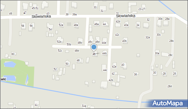 Kalisz, Słowiańska, 46, mapa Kalisza