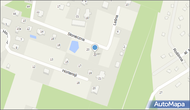 Kamionka, Słoneczna, 22, mapa Kamionka