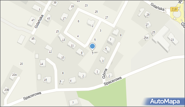 Karczemki, Słoneczna, 7, mapa Karczemki