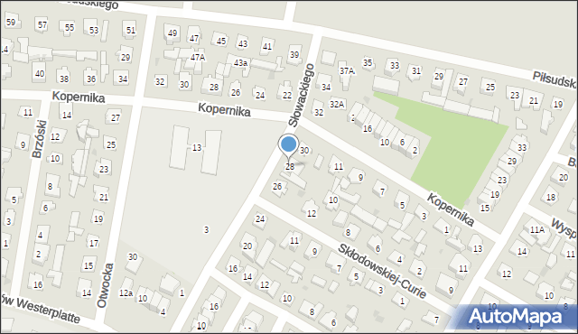 Karczew, Słowackiego Juliusza, 28, mapa Karczew