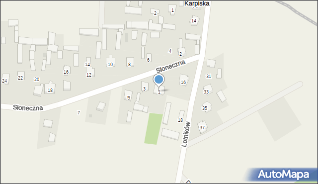 Karpiska, Słoneczna, 1, mapa Karpiska