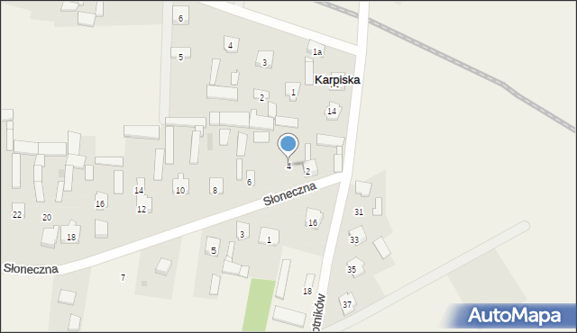 Karpiska, Słoneczna, 4, mapa Karpiska