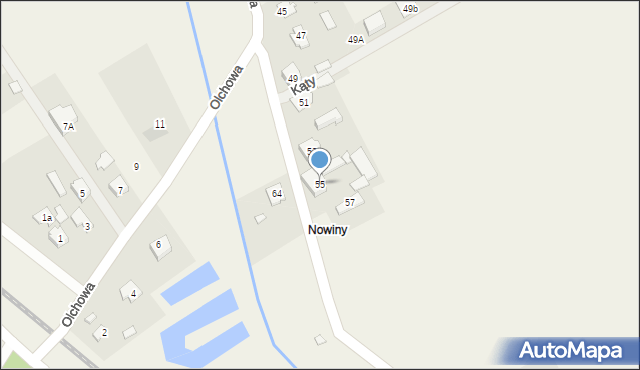 Kąty, Słoneczna, 55, mapa Kąty