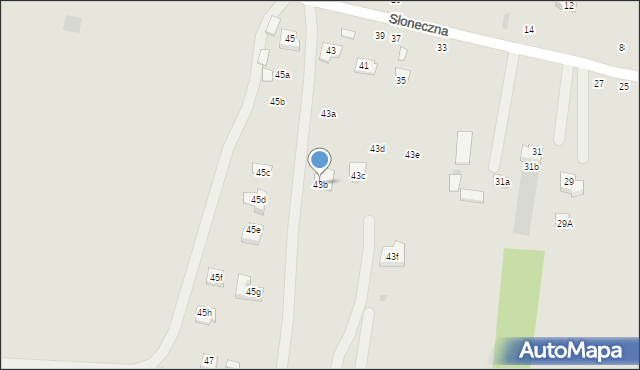 Kazimierz Dolny, Słoneczna, 43b, mapa Kazimierz Dolny