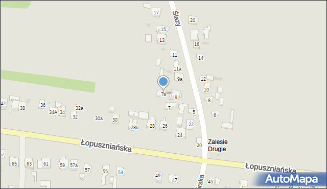 Kielce, Ślazy, 7a, mapa Kielc