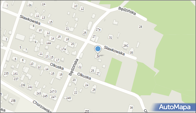 Kielce, Sławkowska, 24, mapa Kielc