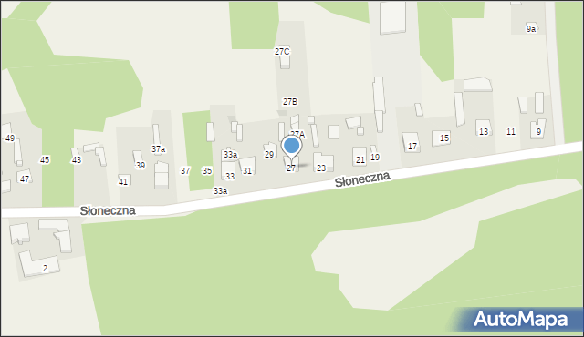 Klembów, Słoneczna, 27, mapa Klembów