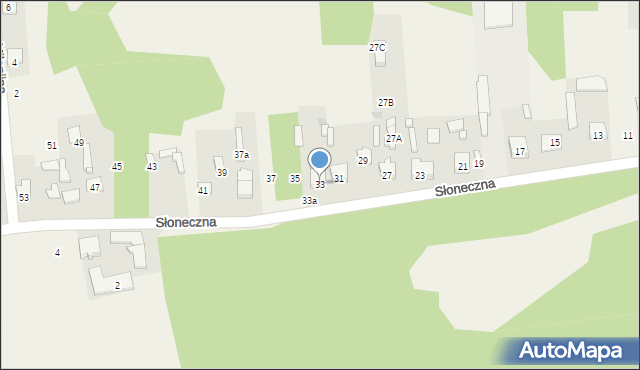 Klembów, Słoneczna, 33, mapa Klembów