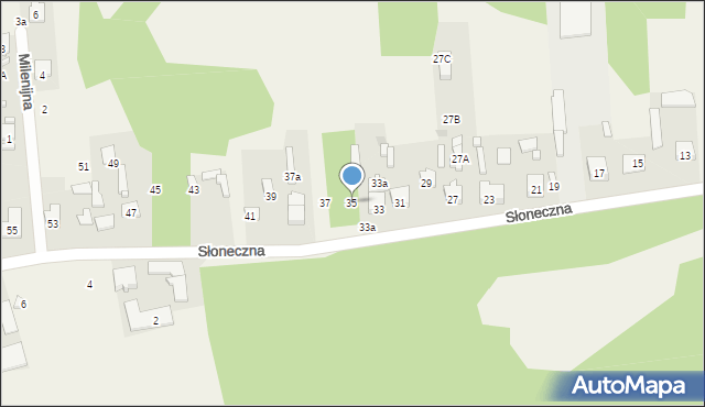 Klembów, Słoneczna, 35, mapa Klembów