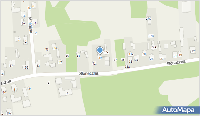 Klembów, Słoneczna, 39, mapa Klembów