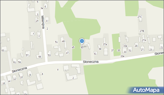 Klembów, Słoneczna, 43, mapa Klembów