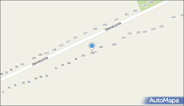 Klonowa, Słoneczna, 104, mapa Klonowa