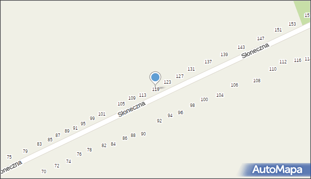 Klonowa, Słoneczna, 119, mapa Klonowa