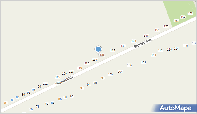 Klonowa, Słoneczna, 129, mapa Klonowa