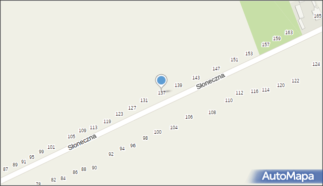 Klonowa, Słoneczna, 137, mapa Klonowa