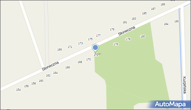 Klonowa, Słoneczna, 172, mapa Klonowa